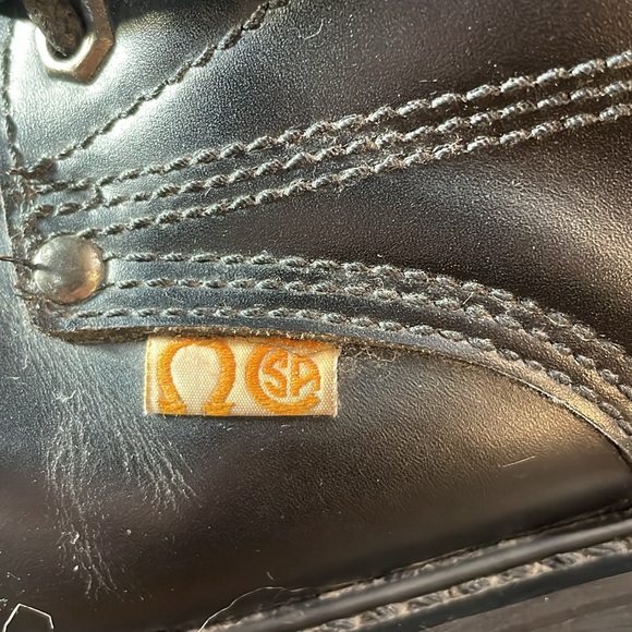 Work Centre steel toe work boots men size 8 black leather - Picture 4 of 17